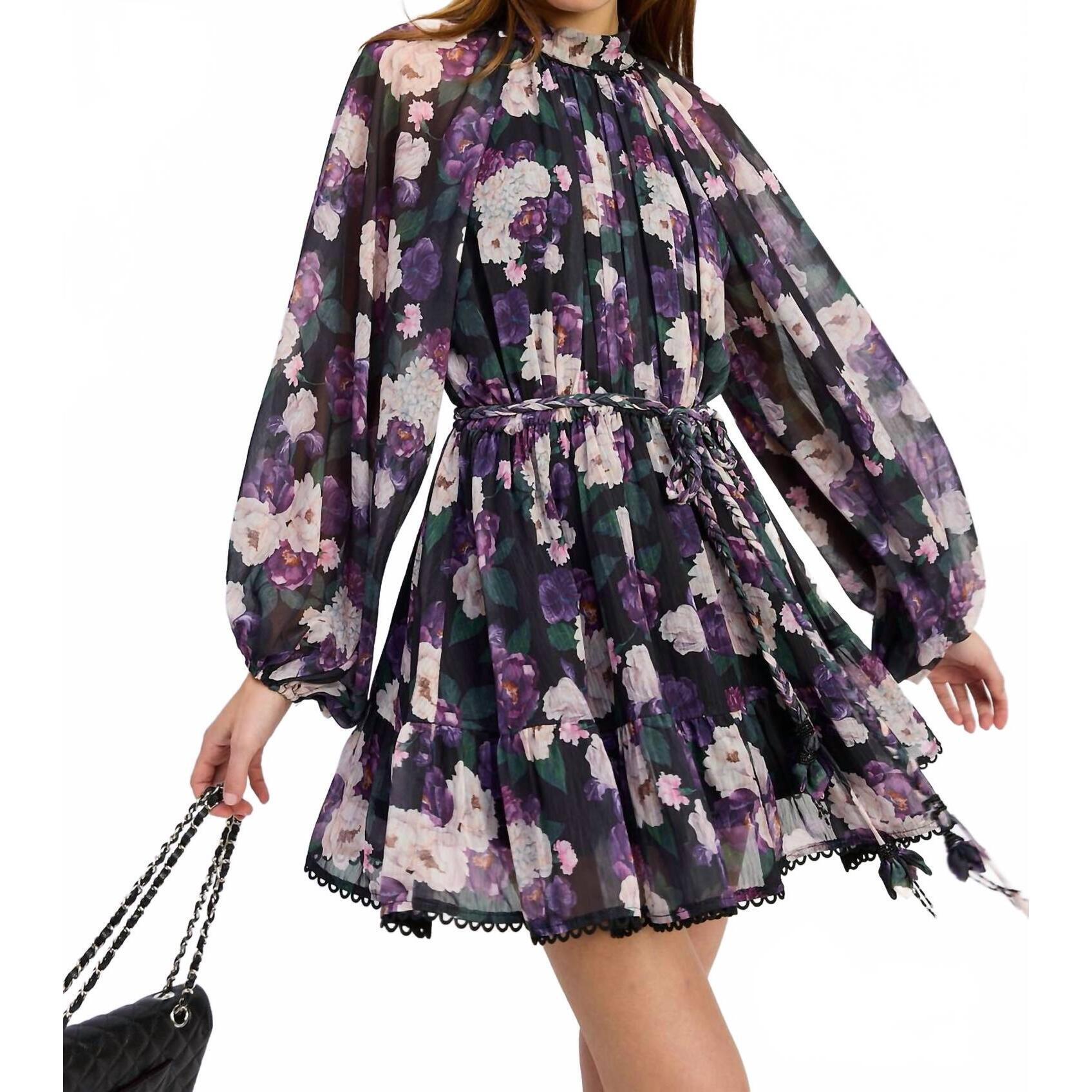 New En Saison Women's Jasmine Mini Dress In Purple